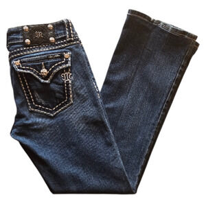 Miss Me Embellished Rhinestone Bootcut Jeans Size 28
